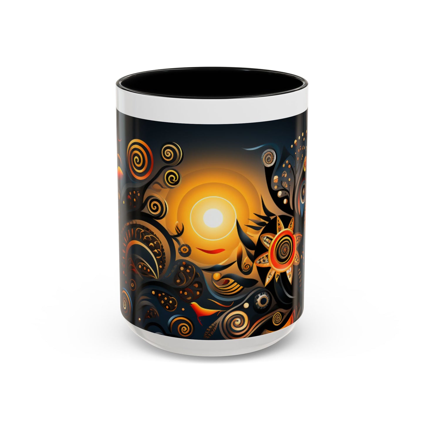 Accent Coffee Mug, 11oz - Sunrise Harmony Design