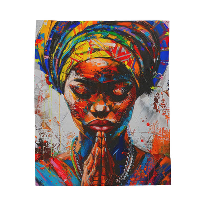 Velveteen Plush Blanket - Blessing For Africa Design