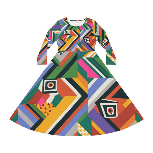 Women's Long Sleeve Dance Dress - Tribal Resilience Design