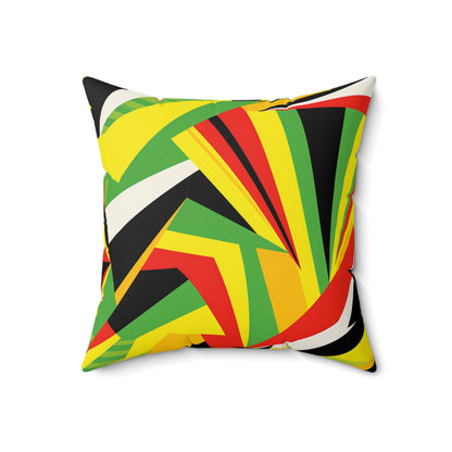 Spun Polyester Square Pillow - Zimbo Stripes Design