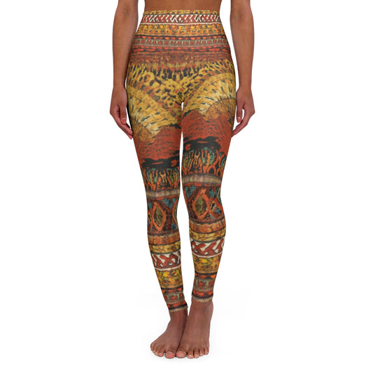 High Waisted Leggings - Sunburst of Hope Design