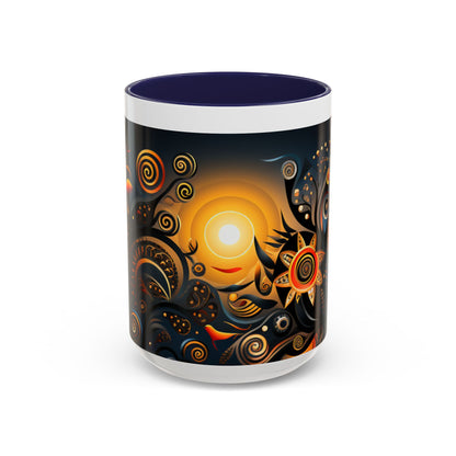 Accent Coffee Mug, 11oz - Sunrise Harmony Design