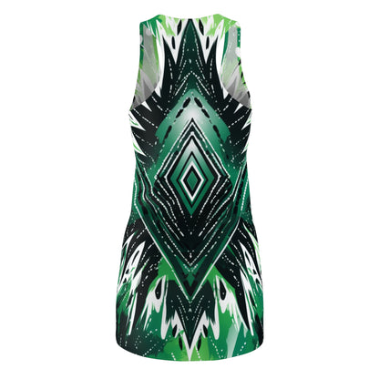 Women's Cut & Sew Racerback Dress (AOP) - Naija Tye Dye Design