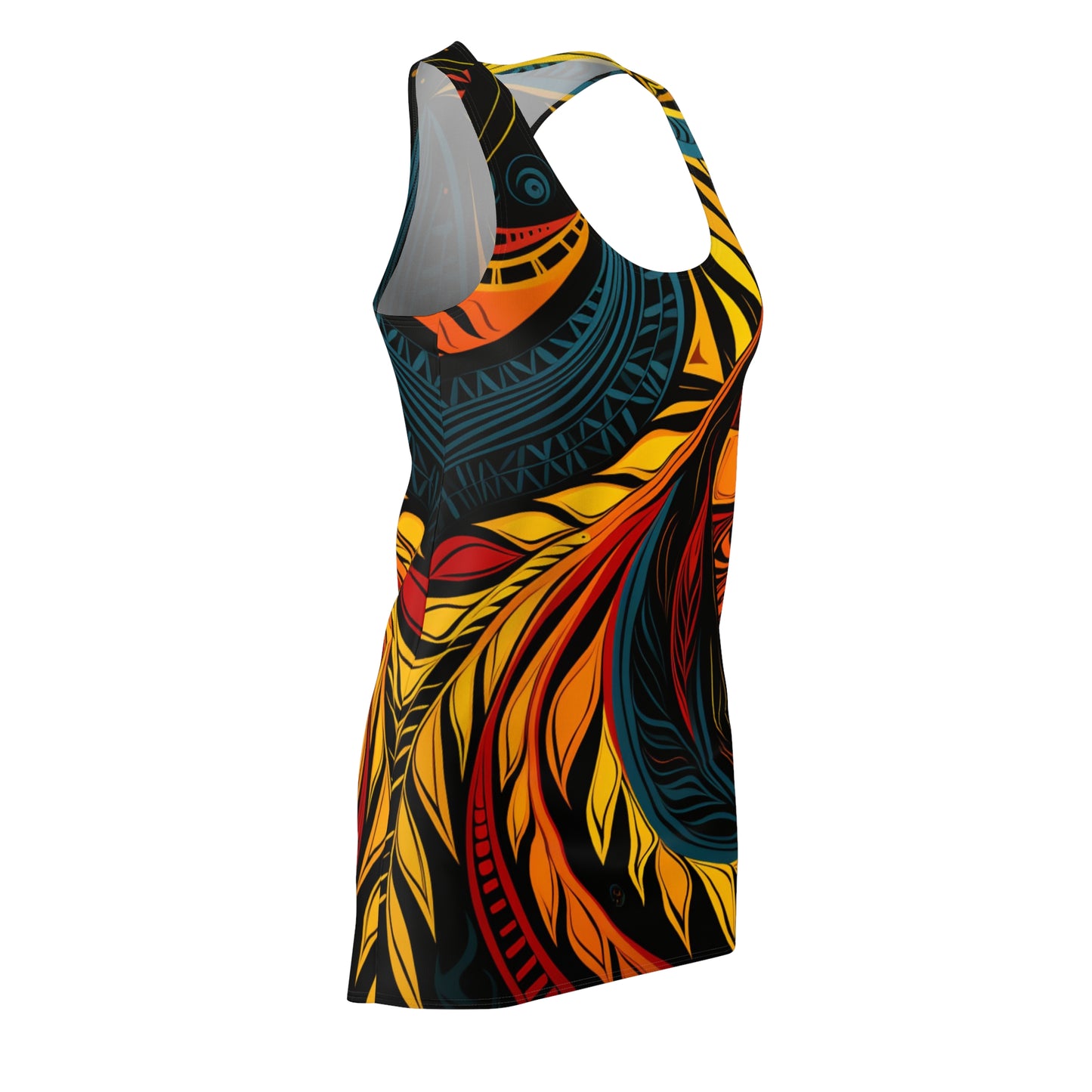 Women's Cut & Sew Racerback Dress (AOP) - Saharan Petal Design