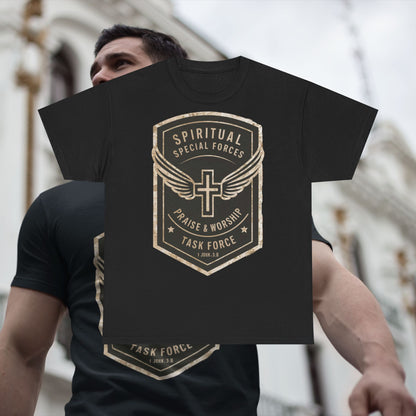 Unisex Heavy Cotton T-shirt - Spiritual Wars Praise & Worship