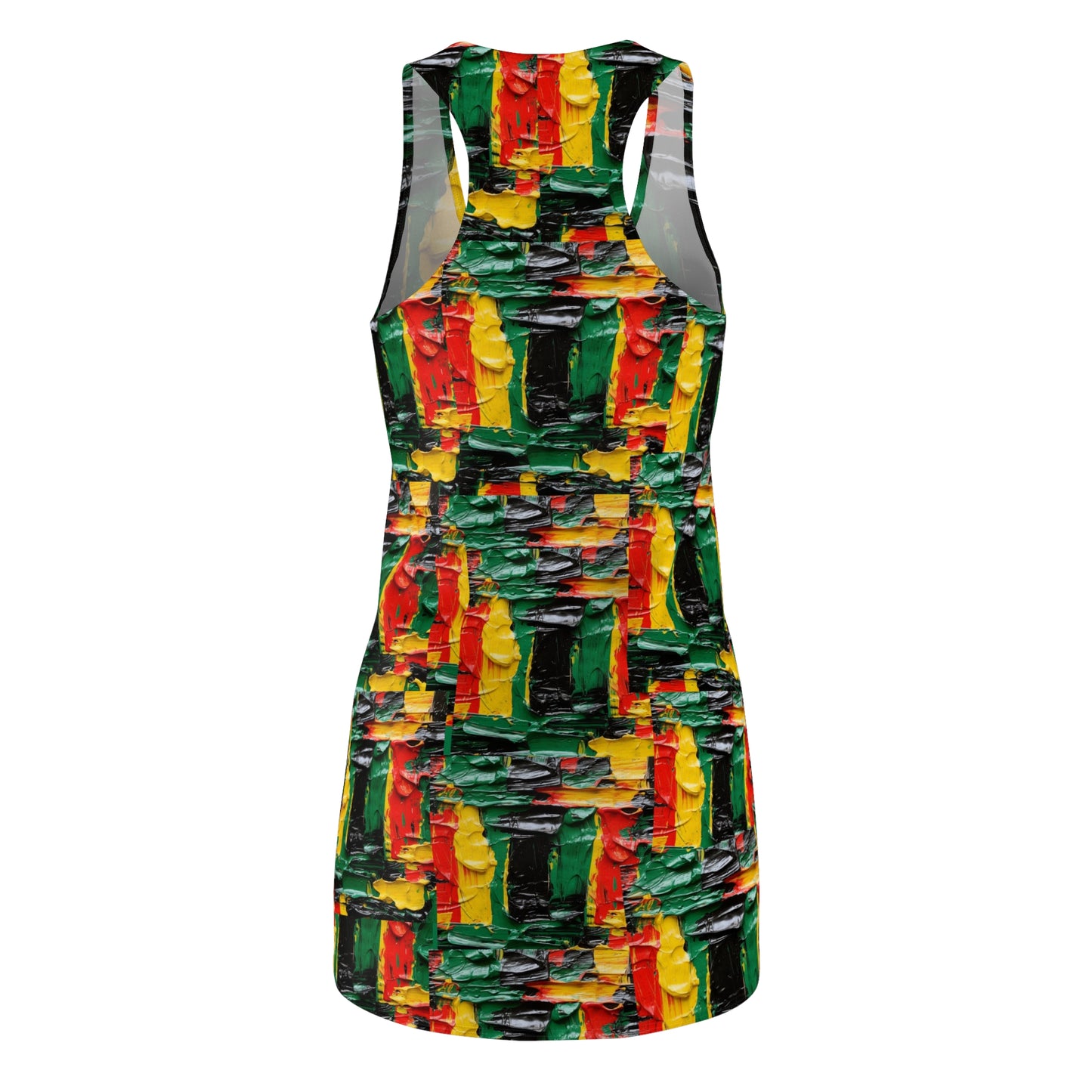 Women's Cut & Sew Racerback Dress - Afro Abstract Cross Design