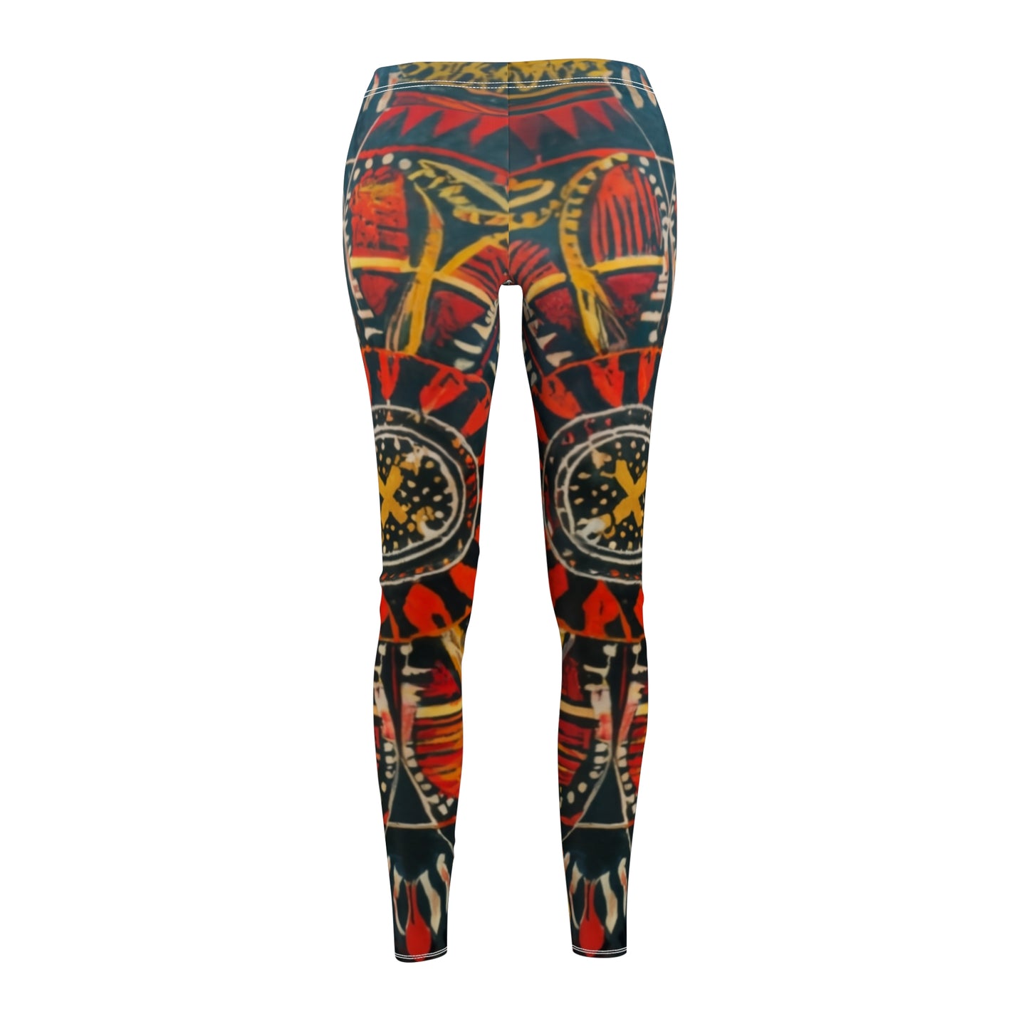 Women's Cut & Sew Casual Leggings - Crown of Life Design