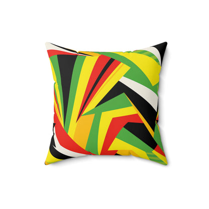 Spun Polyester Square Pillow - Zimbo Stripes Design