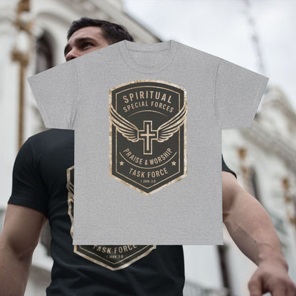 Unisex Heavy Cotton T-shirt - Spiritual Wars Praise & Worship