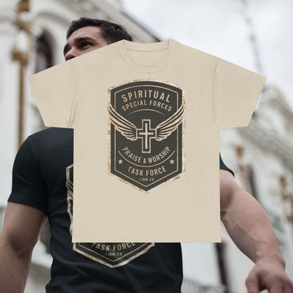 Unisex Heavy Cotton T-shirt - Spiritual Wars Praise & Worship