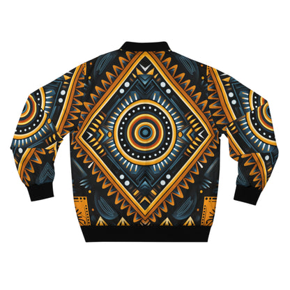 Men's Bomber Jacket - Golden Harmony Design