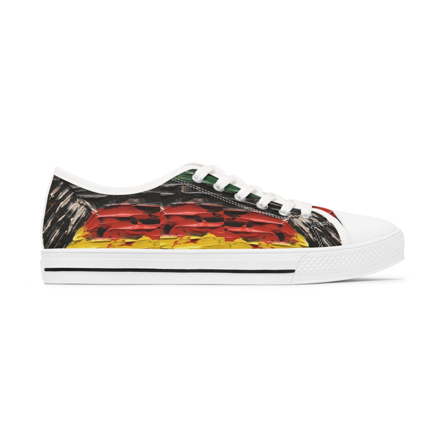 Women's Low Top Sneakers - Afro Abstract Design