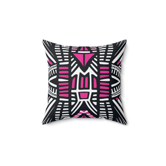 Spun Polyester Square Pillow - Nkumbu Design