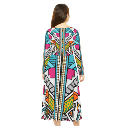 Women's Long Sleeve Dance Dress - Lesotho Dream Design