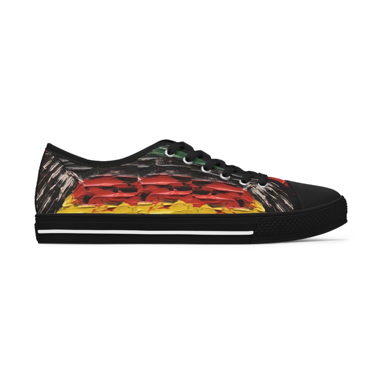 Women's Low Top Sneakers - Afro Abstract Design