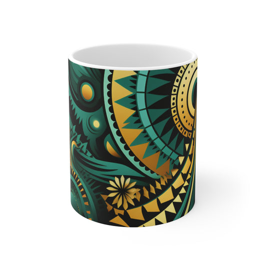 Ceramic Mug 11oz - African Emerald Design